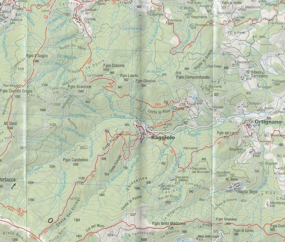 Carte de randonnée n° 2459 - Arezzo, Casentino (Italie) | Kompass carte de randonnée Kompass