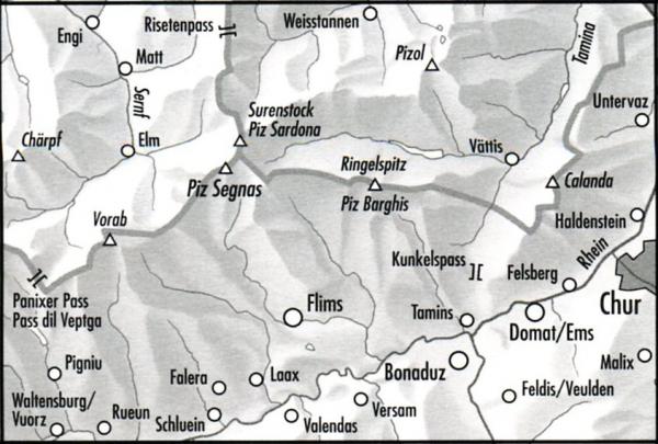 Carte de randonnée imperméable n° 247T - Sardona (Suisse) | Swisstopo - Excursions au 1/50 000 carte de randonnée Swisstopo