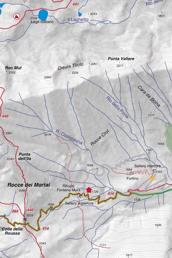 Carte de randonnée n° 25-06 - Pinerolese, Val Sangone | Fraternali - 1/25 000 carte pliée Fraternali 
