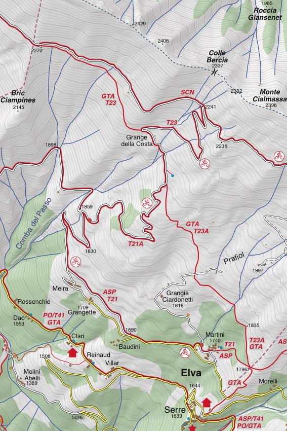 Carte de randonnée n° 25-11 - Alta Valle Maira | Fraternali - 1/25 000 carte pliée Fraternali 