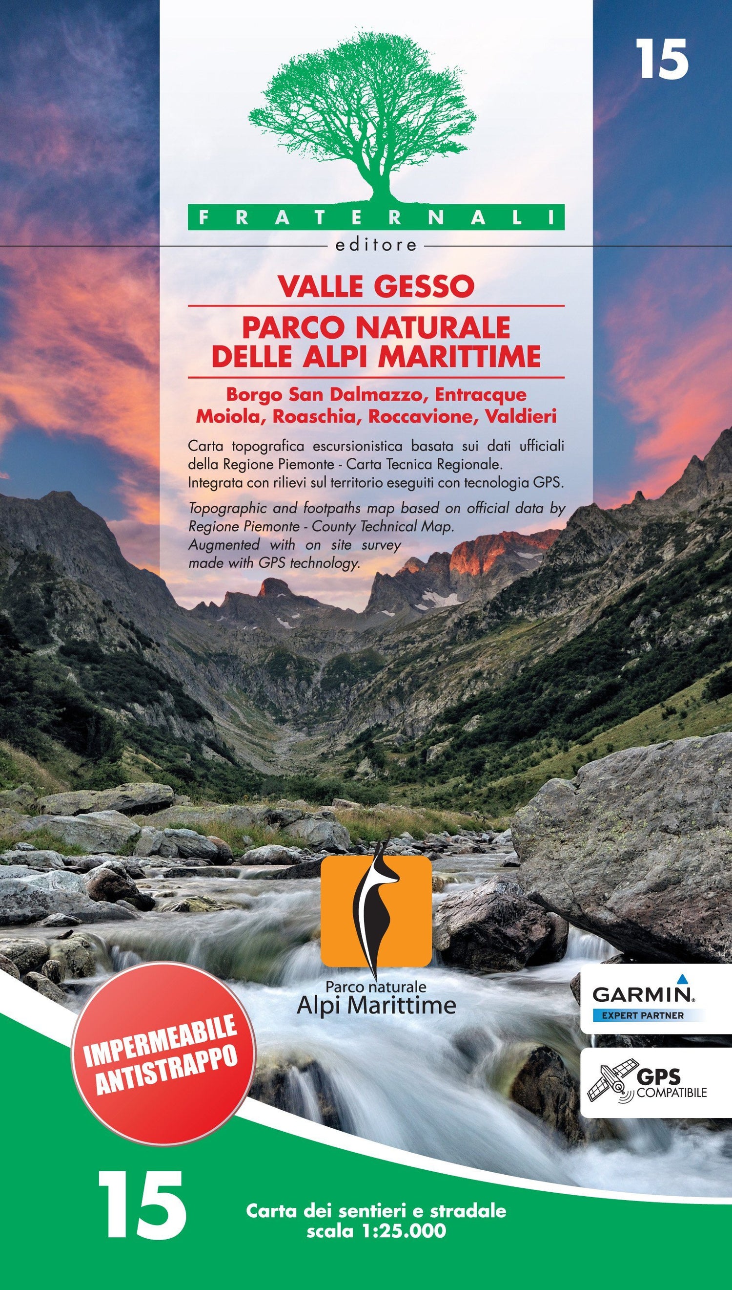 Hiking map No. 25 - 15 - Valle Gesso, Naturale Parco delle Alpi Maritt ...