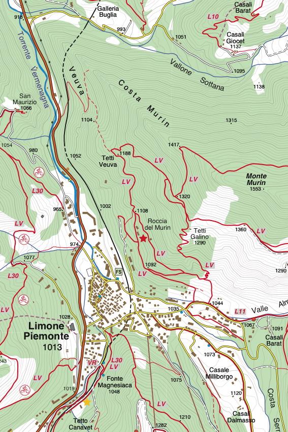 Carte de randonnée n° 25-16 - Val Vermenagna, Valle Pesio, Alta Valle Ellero | Fraternali - 1/25 000 carte pliée Fraternali 