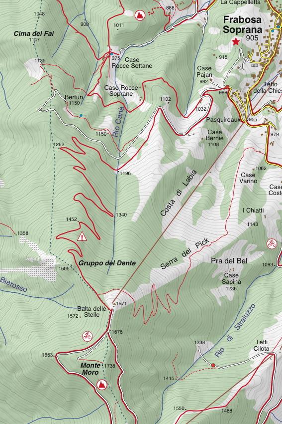 Carte de randonnée n° 22 - Mondovì, Valle Ellero, Val Maudagna, Val Corsaglia | Fraternali - 1/25 000 carte de randonnée Fraternali