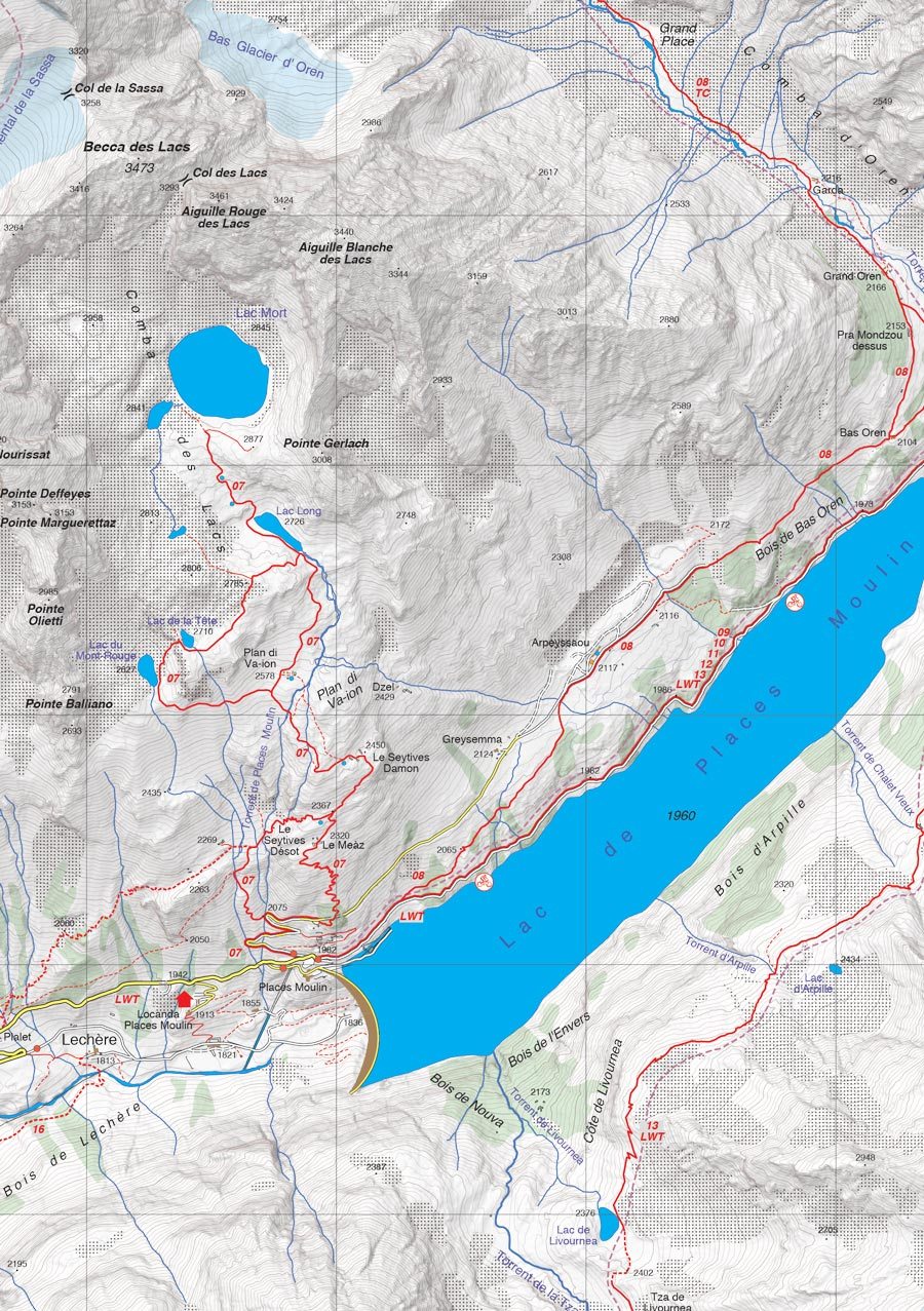 Carte de randonnée n° 31 - Valpelline, Saint-Barthélemy, Aosta-Valle centrale | Fraternali - 1/25 000 carte de randonnée Fraternali