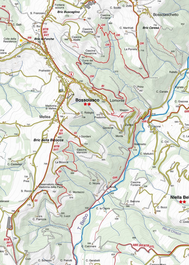 Carte de randonnée n° 34 - Langhe Sud | Fraternali - 1/25 000 carte de randonnée Fraternali