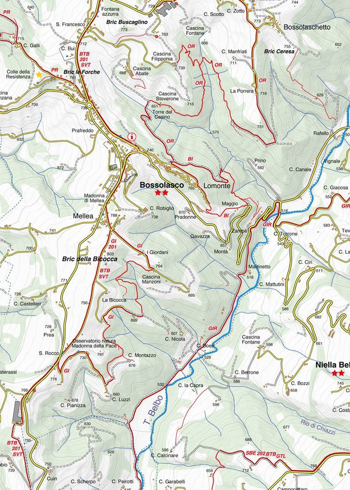 Carte de randonnée n° 25-34 - Langhe Sud | Fraternali - 1/25 000 carte pliée Fraternali 