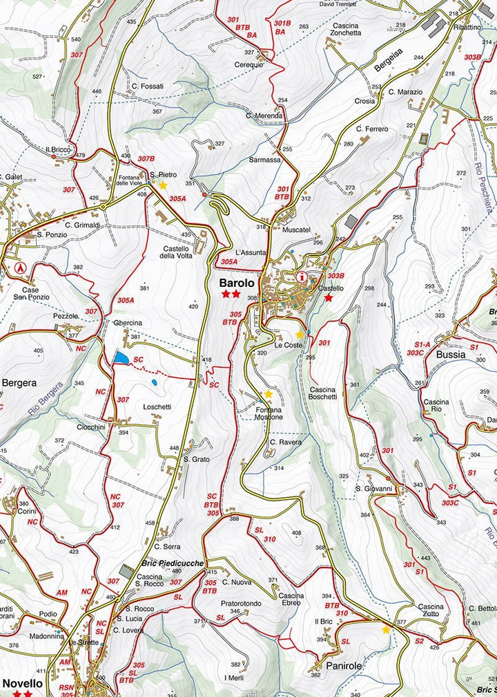 Carte de randonnée n° 25-35 - Langhe Nord | Fraternali - 1/25 000 carte pliée Fraternali 