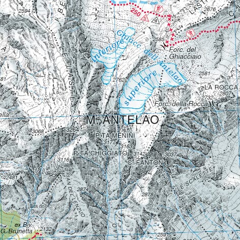 Carte de randonnée n° 25 - Région de Zoldo (Dolomites, Italie) | Tabacco carte de randonnée Tabacco