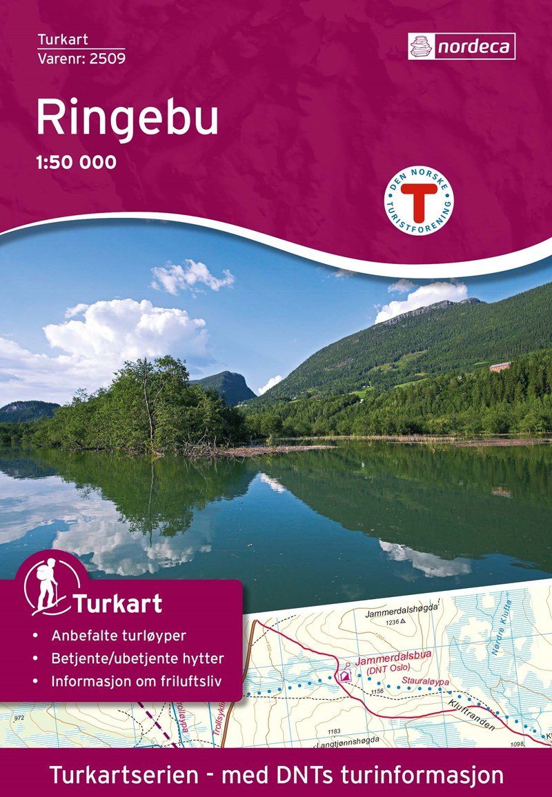 Carte de randonnée n° 2509 - Ringebu (Norvège) | Nordeca - Turkart 1/50 000 carte de randonnée Nordeca Default Title