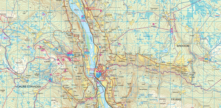 Carte de randonnée n° 2521 - Rondane Sud (Norvège) | Nordeca - Turkart 1/50 000 carte pliée Nordeca 