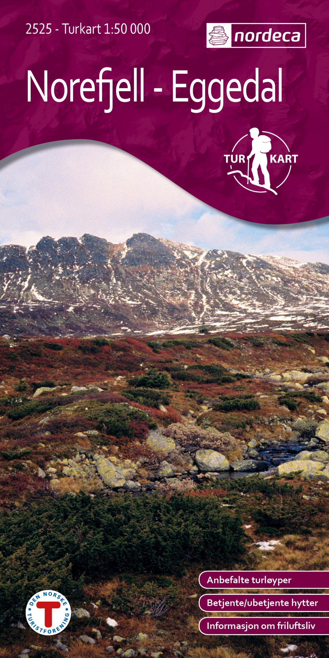 Carte de randonnée n° 2525 - Norefjell-Eggedal (Norvège) | Nordeca - Turkart 1/50 000 carte de randonnée Nordeca Default Title
