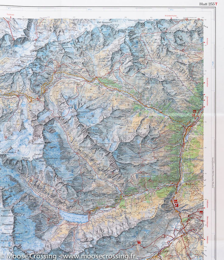 Carte de Sustenpass (Haslital, Urseren, Meiental), Suisse | Swisstopo - La Compagnie des Cartes