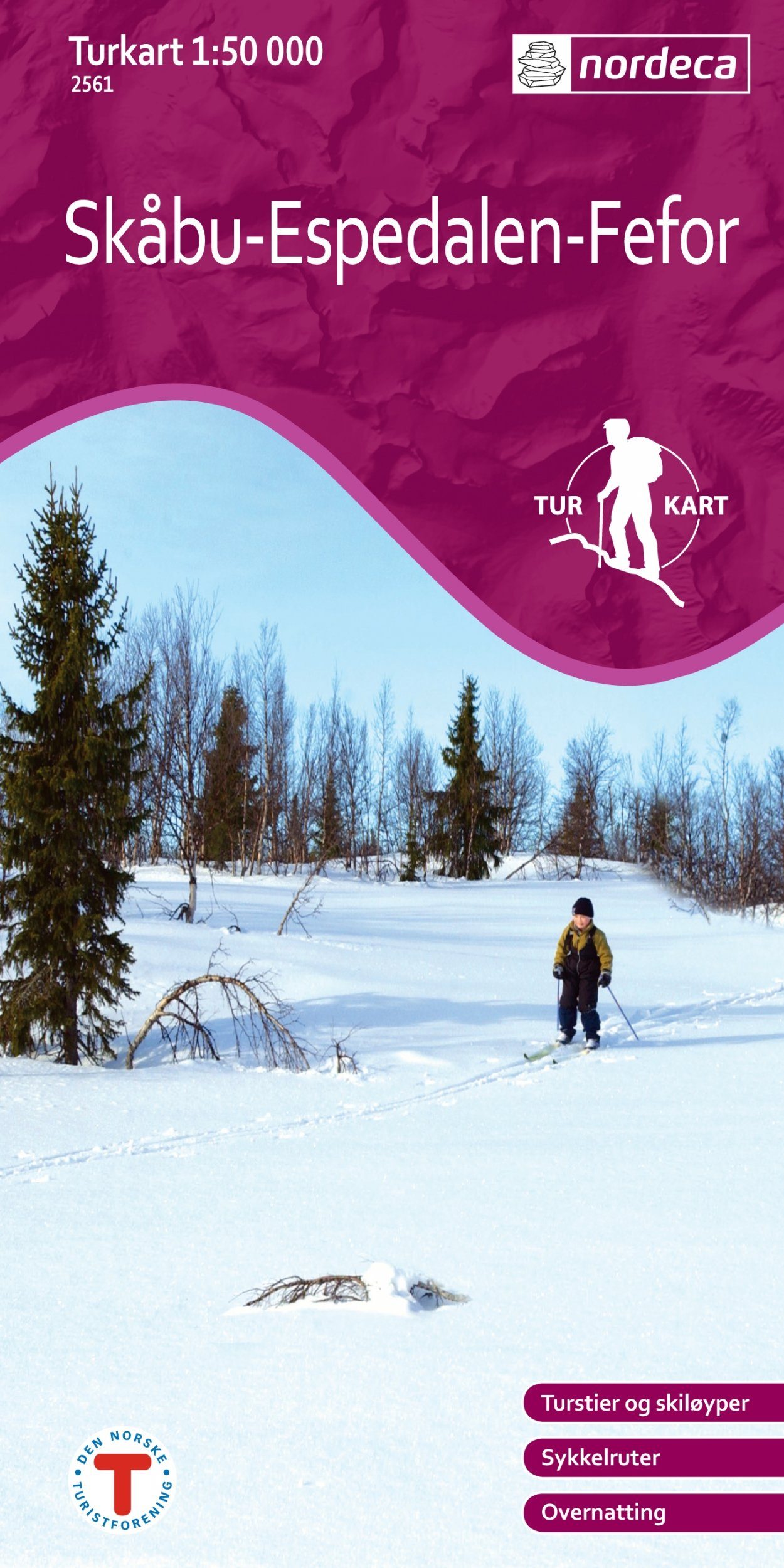 Carte de randonnée n° 2561 - Skåbu-Espedalen-Fefor (Norvège) | Nordeca - Turkart 1/50 000 carte de randonnée Nordeca Default Title