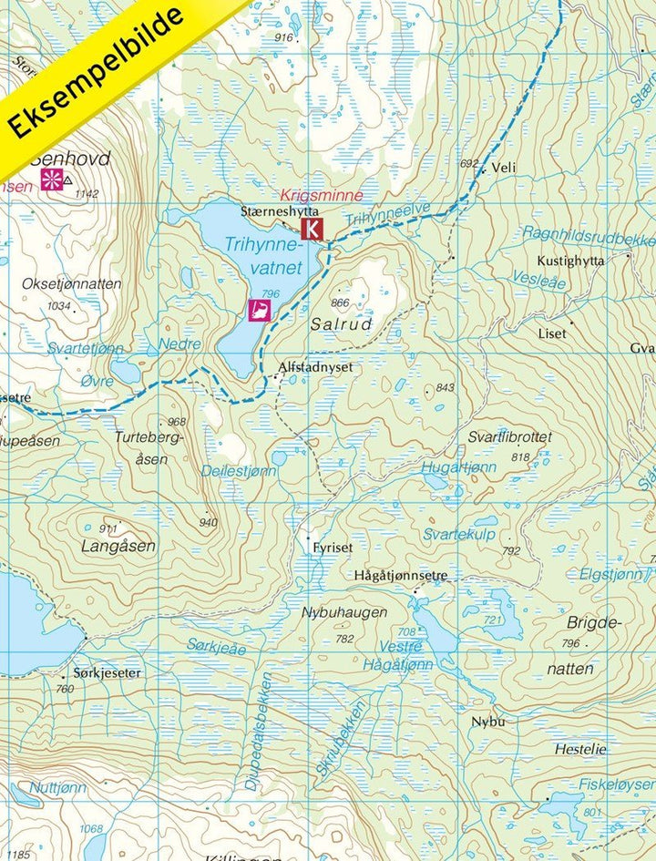 Carte de randonnée n° 2571 - Sigdal-Rollag (Norvège) | Nordeca - Turkart 1/50 000 carte pliée Nordeca 