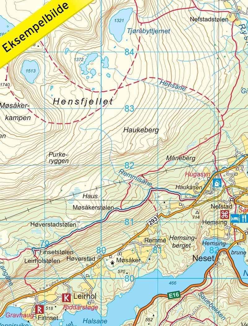 Carte de randonnée n° 2579 - Vang i Valdres (Norvège) | Nordeca - Turkart 1/50 000 carte de randonnée Nordeca