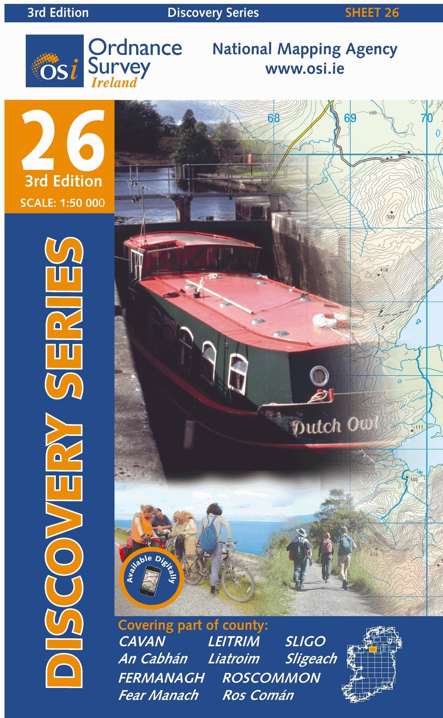 Carte de randonnée n° 26 - Cavan, Fermanagh, Leitrim, roscommon, Sligo (Irlande) | Ordnance Survey - série Discovery carte de randonnée Ordnance Survey Ireland Default Title