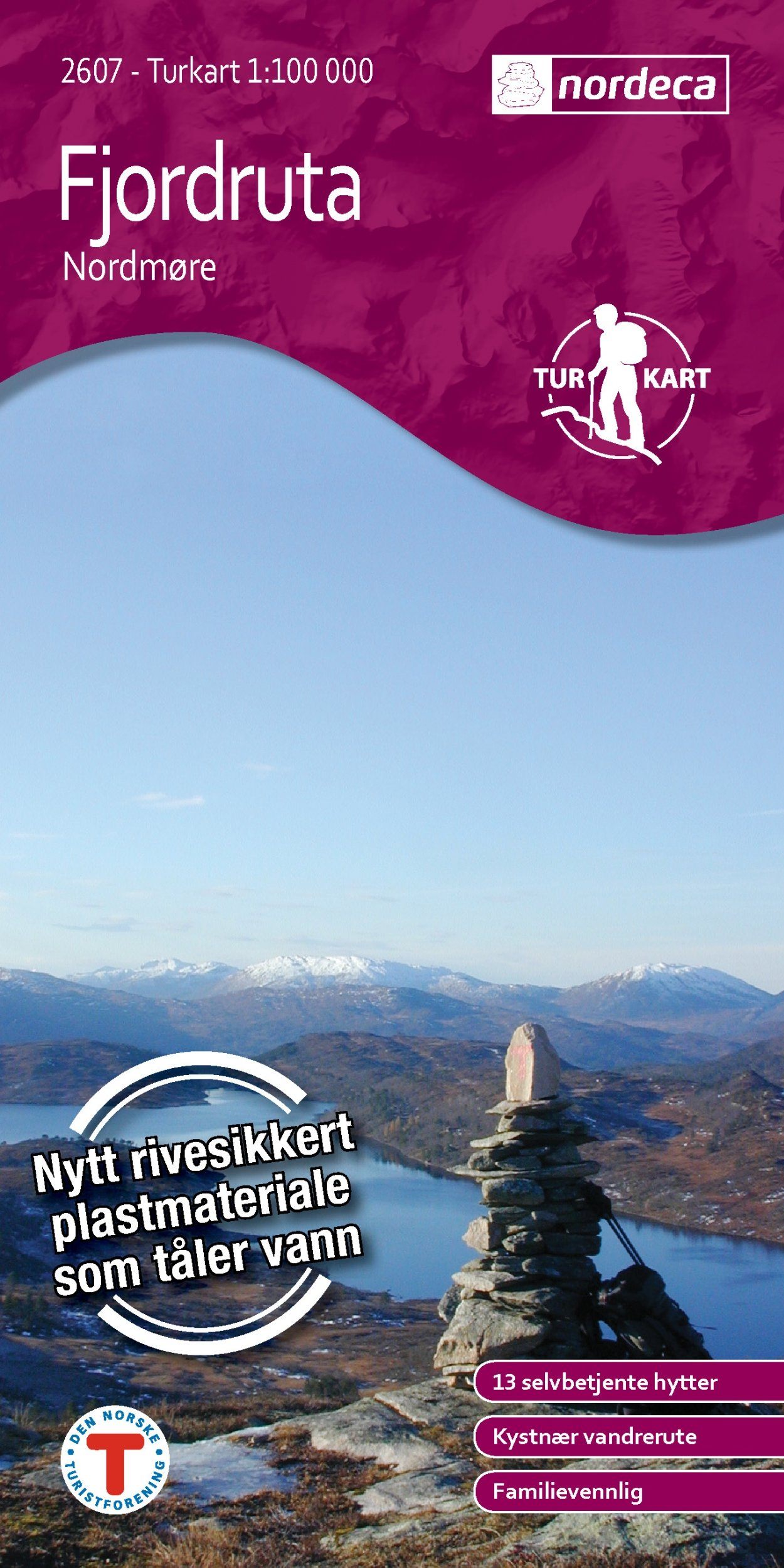 Carte de randonnée n° 2607 - Fjordruta (Norvège) | Nordeca - Turkart 1/100 000 carte de randonnée Nordeca Default Title