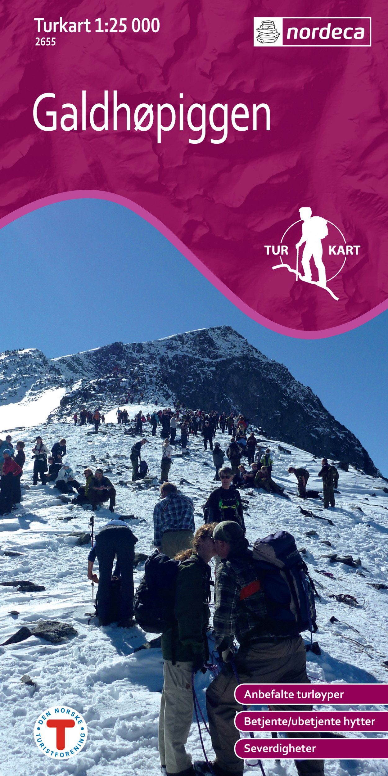 Carte de randonnée n° 2655 - Galdhopiggen (Norvège) | Nordeca - Turkart 1/25 000 carte de randonnée Nordeca Default Title