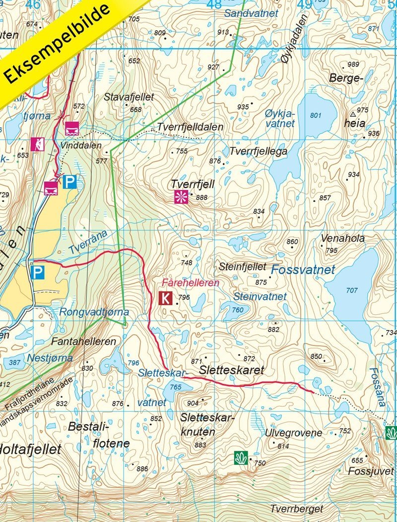 Carte de randonnée n° 2681 - Lysefjorden (Norvège) | Nordeca - Turkart 1/50 000 carte pliée Nordeca 