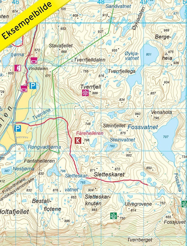 Carte de randonnée n° 2681 - Lysefjorden (Norvège) | Nordeca - Turkart 1/50 000 carte pliée Nordeca 