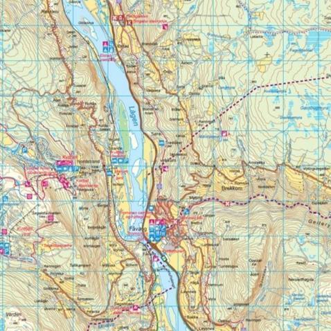Carte de randonnée n° 2699 - Harøyfjorden (Norvège) | Nordeca - Turkart 1/50 000 carte pliée Nordeca 