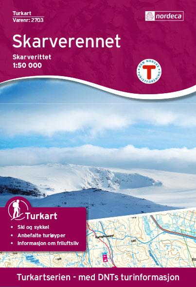 Carte de randonnée n° 2703 - Skarverennet Skarverittet (Norvège) | Nordeca - Turkart 1/50 000 carte de randonnée Nordeca Default Title
