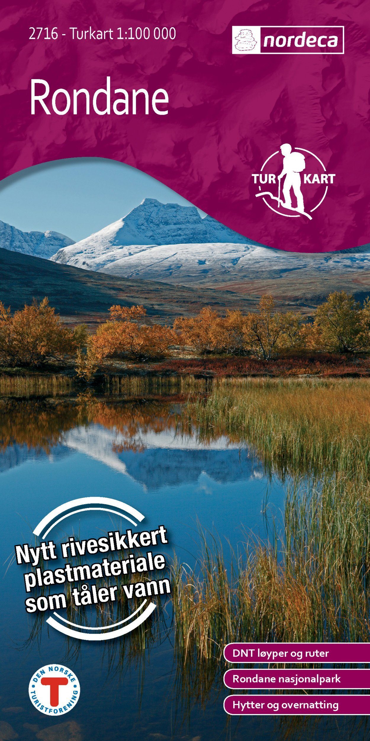Carte de randonnée n° 2716 - Rondane (Norvège) | Nordeca - Turkart 1/100 000 carte de randonnée Nordeca