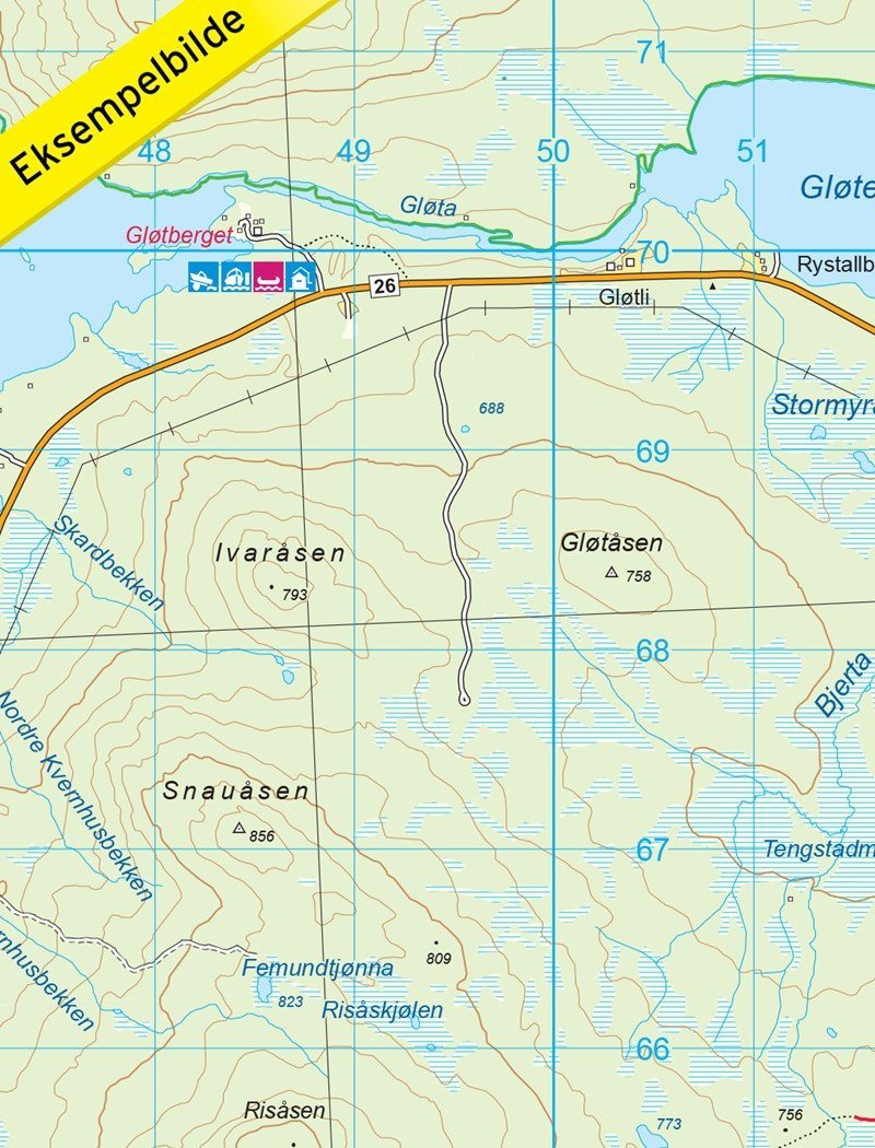 Carte de randonnée n° 2722 - Femunden Sud (Norvège) | Nordeca - Turkart 1/50 000 carte de randonnée Nordeca