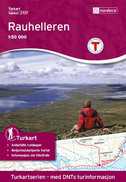 Carte de randonnée n° 2727 - Rauhelleren (Norvège) | Nordeca - Turkart 1/50 000 carte de randonnée Nordeca Default Title