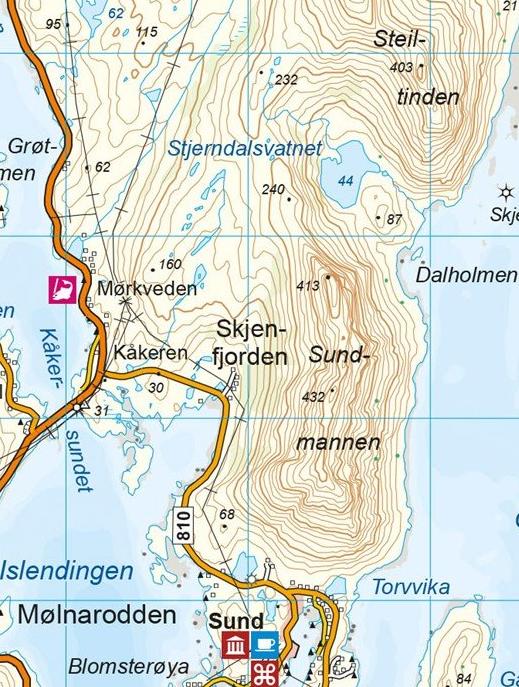 Carte de randonnée n° 2745 - Lofoten Ouest (Norvège) | Nordeca - Turkart 1/50 000 carte de randonnée Nordeca