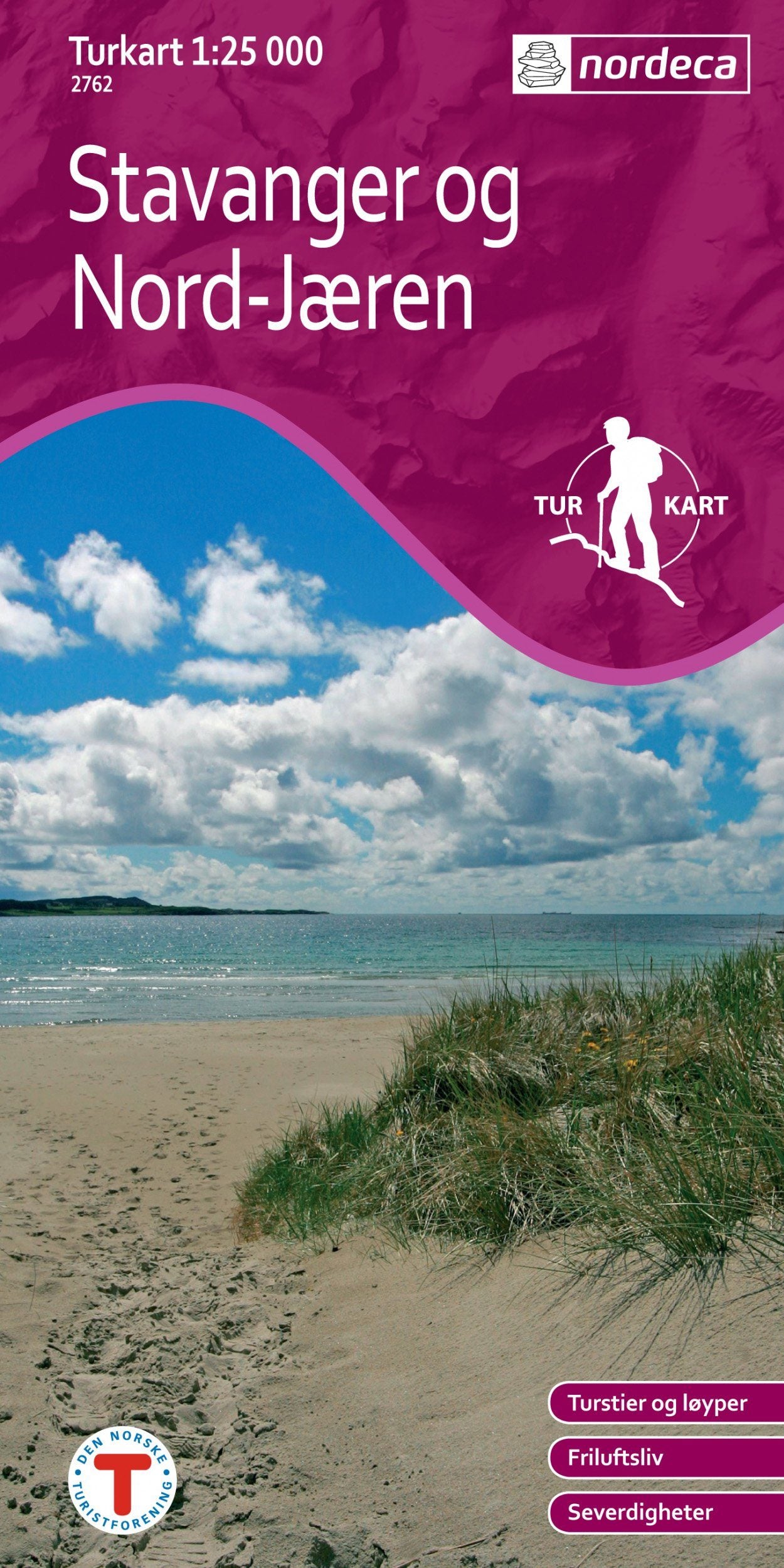 Carte de randonnée n° 2762 - Stavanger og Nord Jæren (Norvège) | Nordeca - Turkart 1/25 000 carte de randonnée Nordeca Default Title