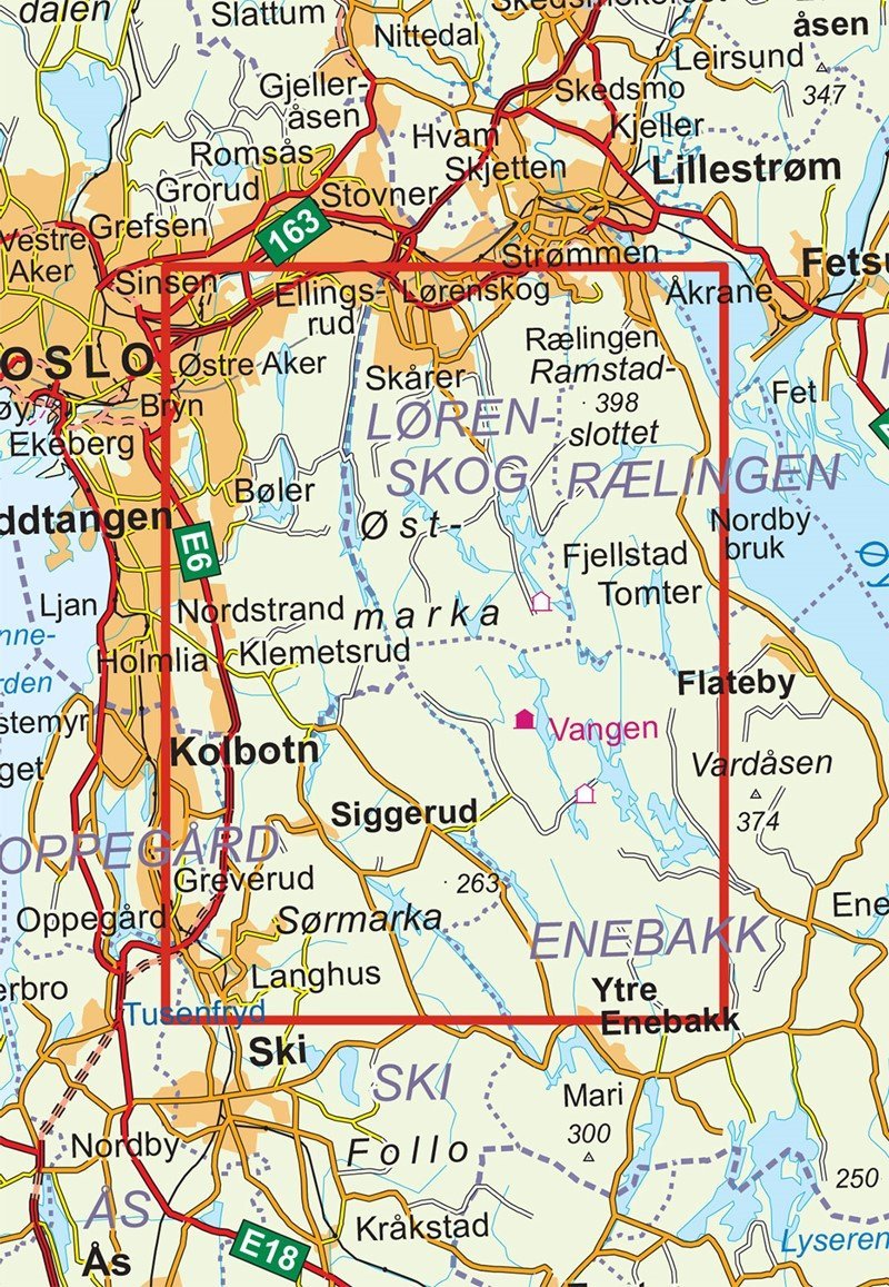 Carte de randonnée n° 2794 - Oslo Ostmark (Norvège) | Nordeca - Turkart 1/25 000 carte de randonnée Nordeca
