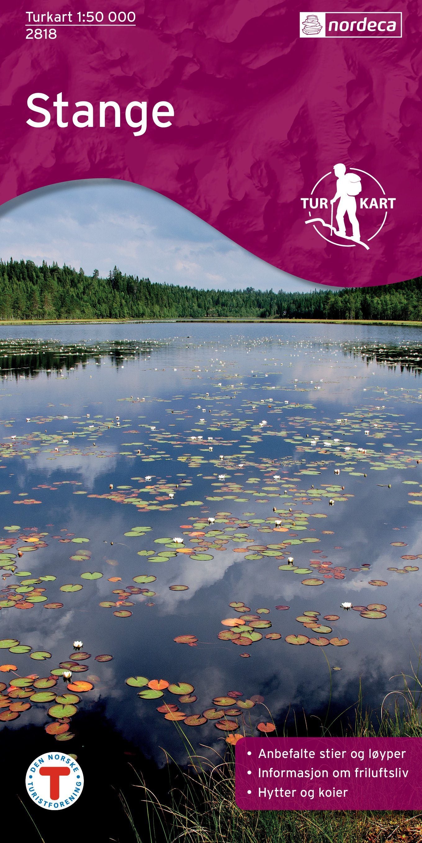 Carte de randonnée n° 2818 - Stange (Norvège) | Nordeca - Turkart 1/50 000 carte de randonnée Nordeca Default Title