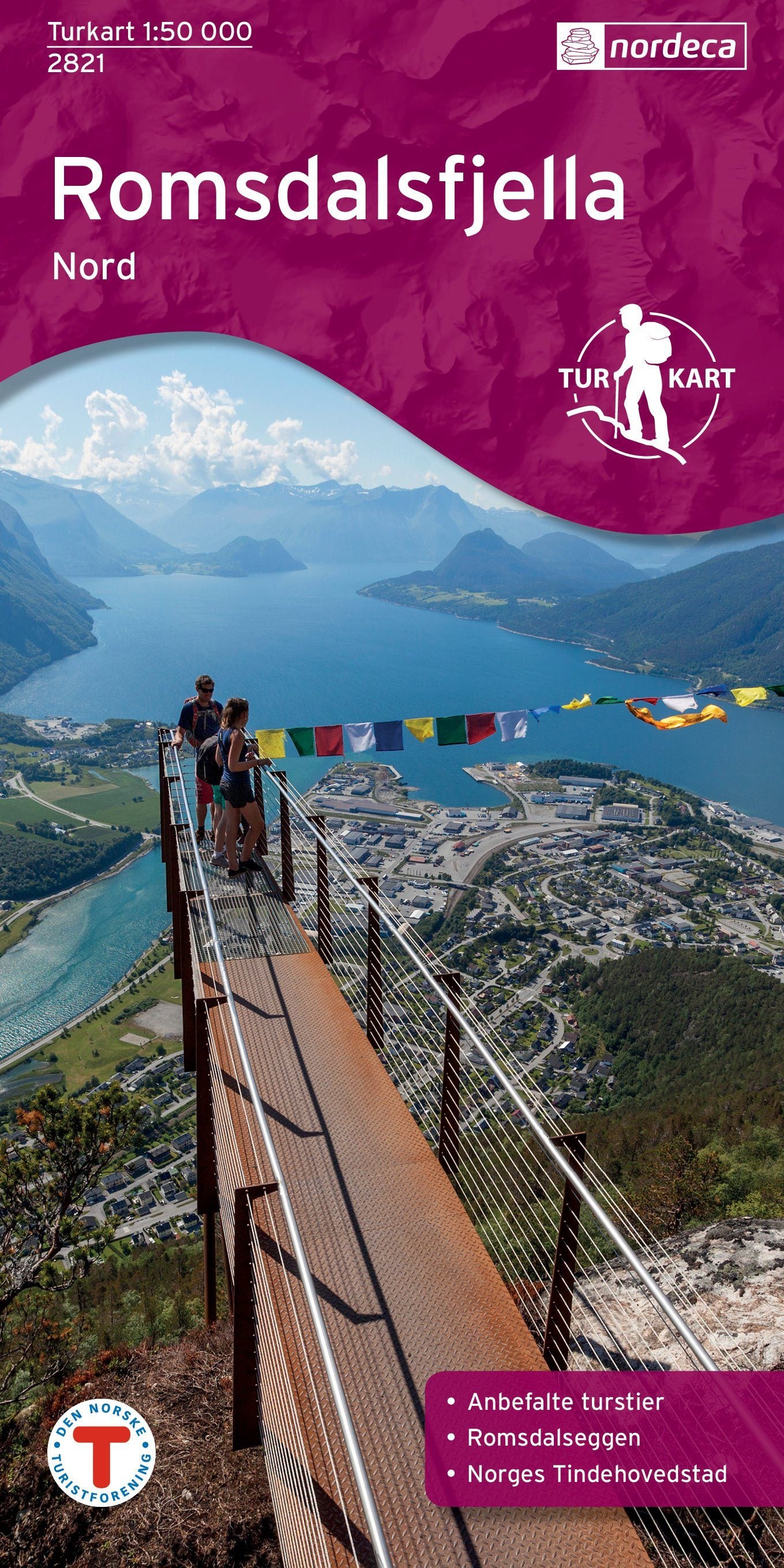 Carte de randonnée n° 2821 - Romsdalsfjella Nord (Norvège) | Nordeca - Turkart 1/50 000 carte de randonnée Nordeca Default Title