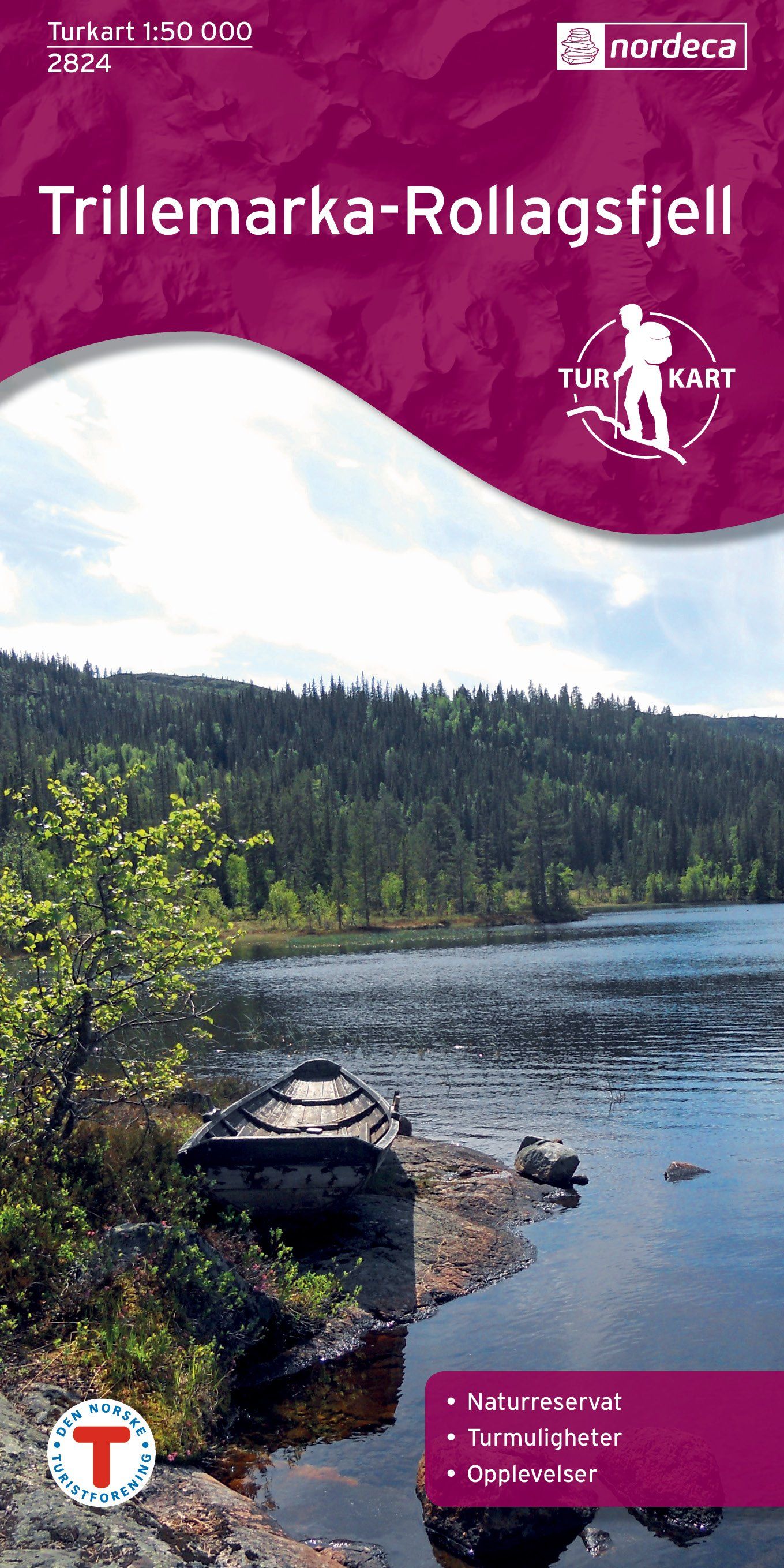 Carte de randonnée n° 2824 - Trillemarka-Rollagsfjell (Norvège) | Nordeca - Turkart 1/50 000 carte de randonnée Nordeca Default Title