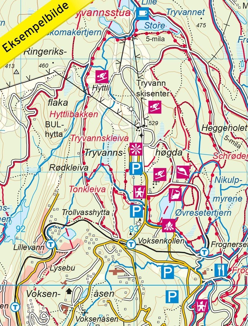 Carte de randonnée n° 2826 - Oslo Nordmark Sud (Norvège) | Nordeca - Turkart 1/25 000 carte de randonnée Nordeca
