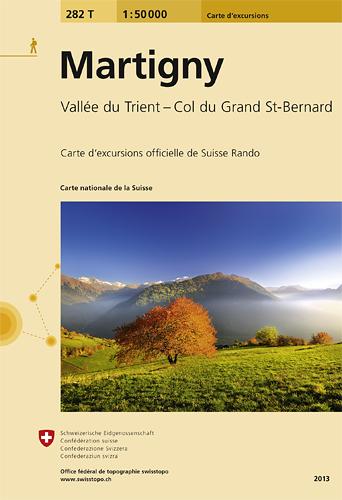 Carte de randonnée imperméable n° 282T - Martigny (Suisse) | Swisstopo - Excursions au 1/50 000 carte de randonnée Swisstopo Default Title