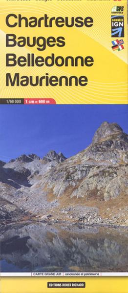 Carte de randonnée n° 3 - Chartreuse, Bauges, Belledonne, Maurienne | Didier Richard carte de randonnée Didier Richard Default Title