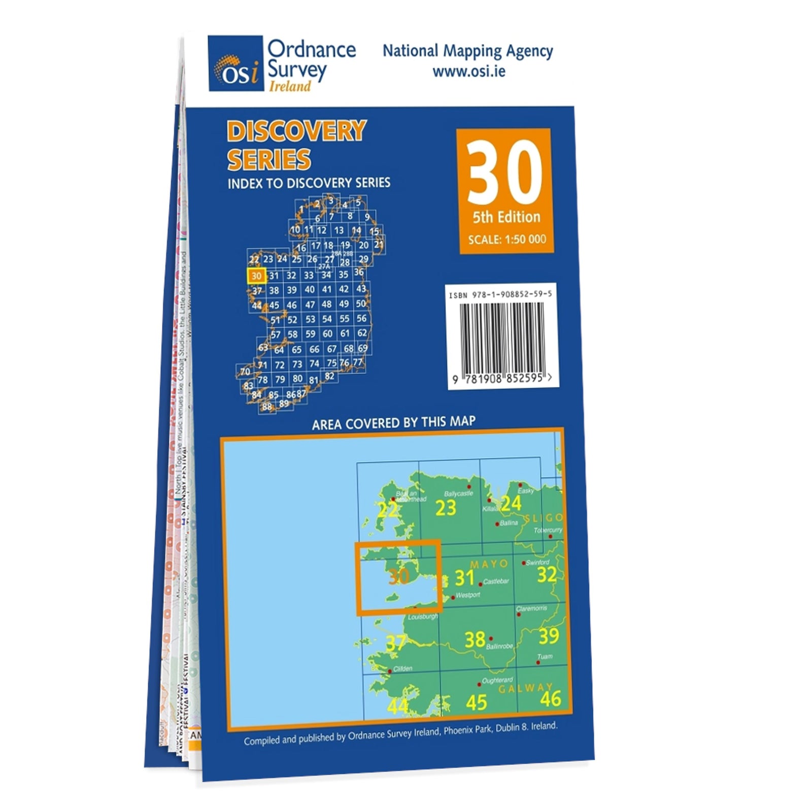 Carte de randonnée n° 30 - Mayo (W Cent) (Irlande) | Ordnance Survey - série Discovery carte de randonnée Ordnance Survey Ireland