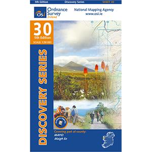 Carte de randonnée n° 30 - Mayo (W Cent) (Irlande) | Ordnance Survey - série Discovery carte pliée Ordnance Survey Ireland 