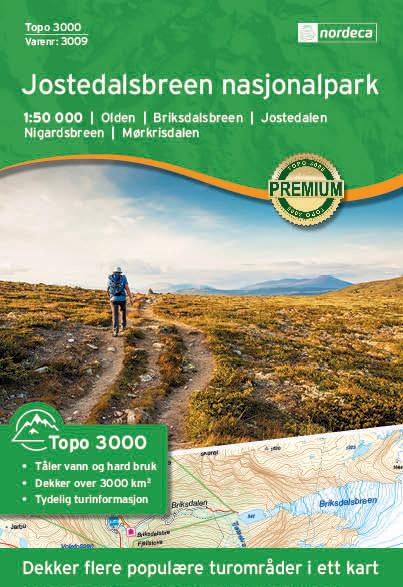 Carte de randonnée n° 3009- Jostedalsbreen national park (Norvège) | Nordeca - série 3000 carte de randonnée Nordeca Default Title
