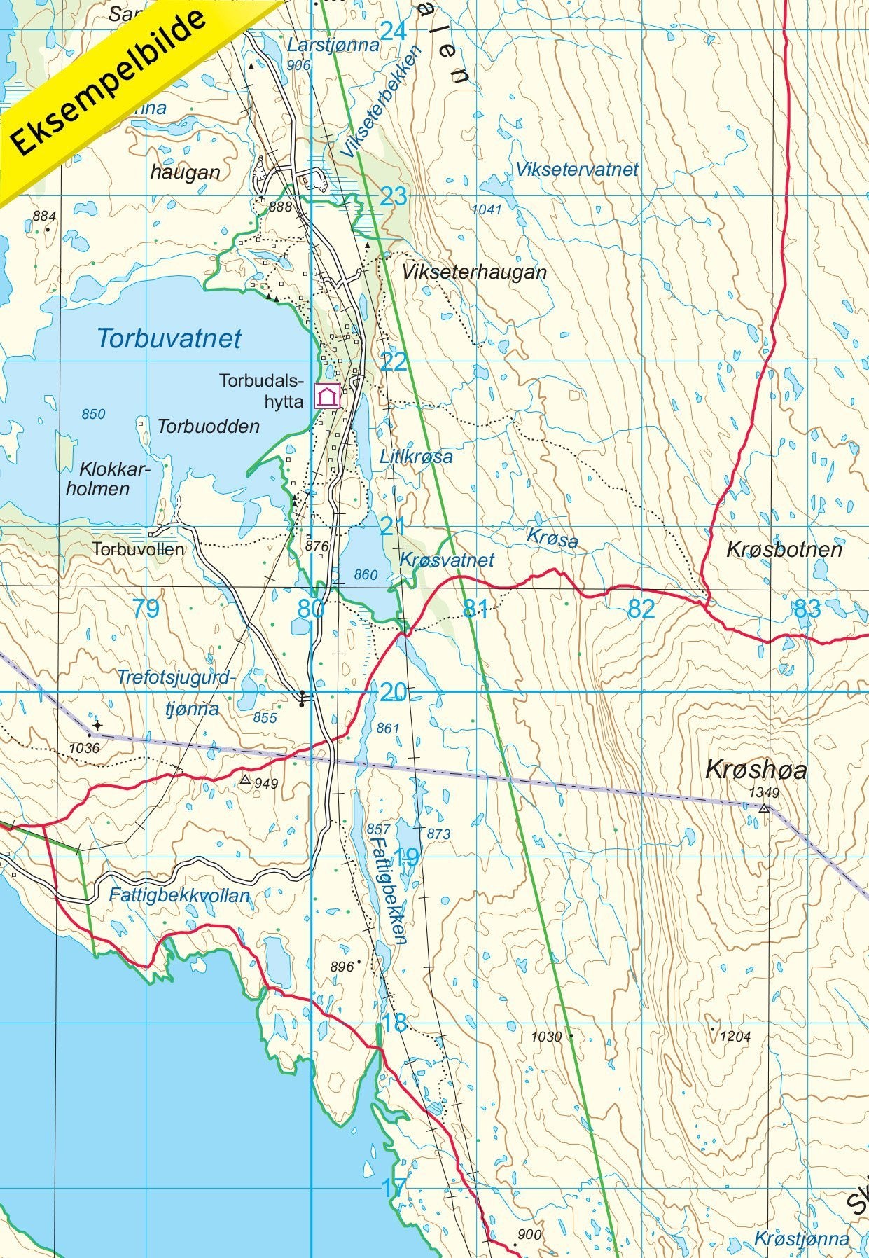 Carte de randonnée n° 3019 - Dovrefjell Vest (Norvège) | Nordeca - série 3000 carte de randonnée Nordeca