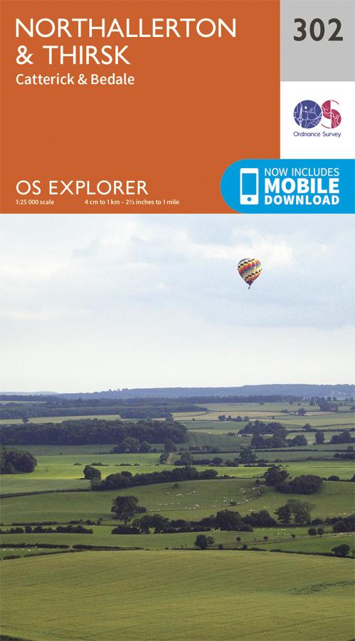 Carte de randonnée n° 302 - Northallerton, Thirsk (Grande Bretagne) | Ordnance Survey - Explorer carte de randonnée Ordnance Survey