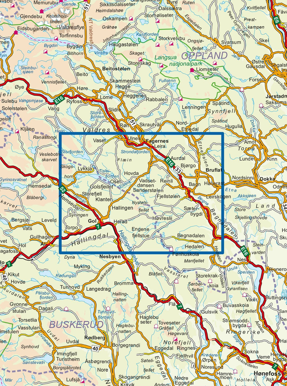 Carte de randonnée n° 3021 - Sor-Valdres (Norvège) | Nordeca - série 3000 carte pliée Nordeca 