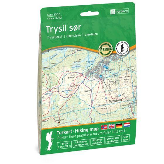 Carte de randonnée n° 3042 - Trysil Sud (Norvège) | Nordeca - série 3000 carte de randonnée Nordeca