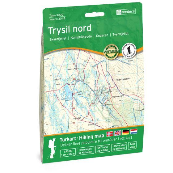 Carte de randonnée n° 3043 - Trysil Nord (Norvège) | Nordeca - série 3000 carte de randonnée Nordeca
