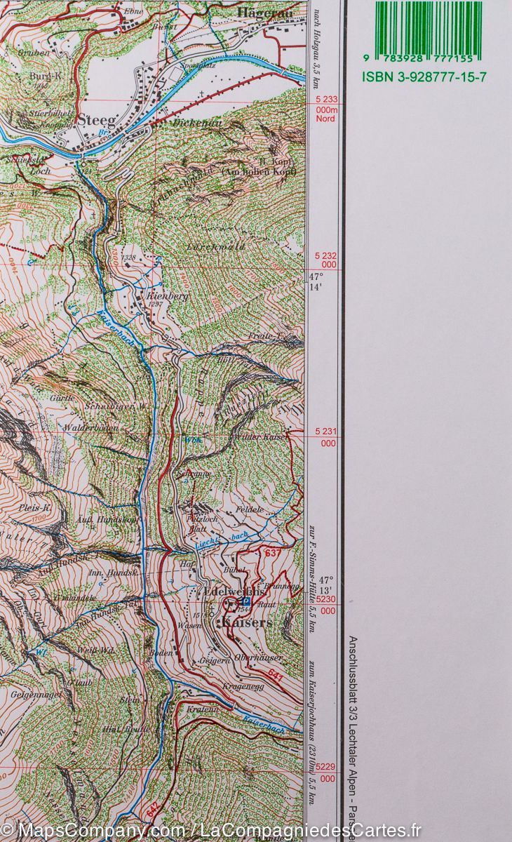 Carte de randonnée n° 3/2 - Alpes de Lechtal - Arlberggebiet (Tyrol autrichien) | Alpenverein carte de randonnée Alpenverein