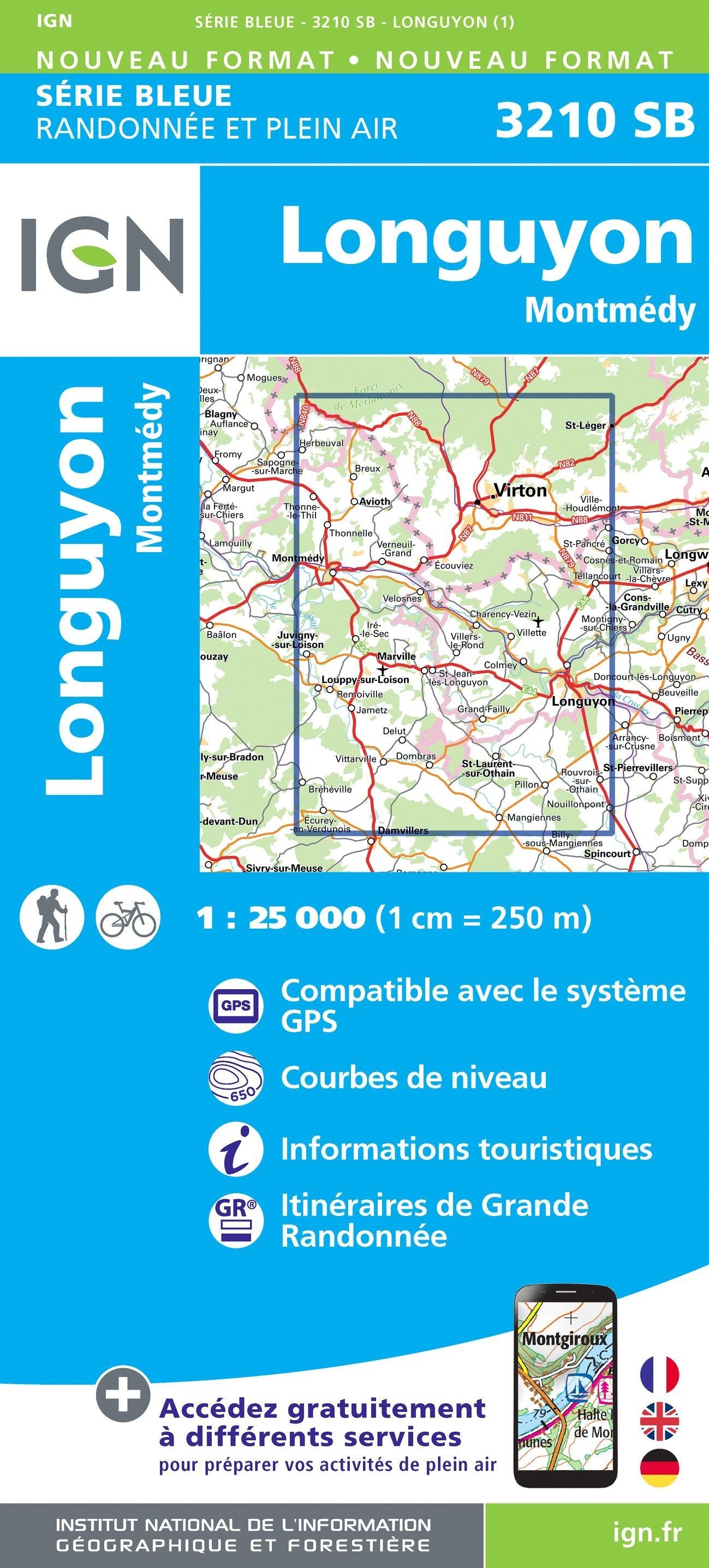 Carte De Randonn e IGN S rie Bleue N 3210 Longuyon Montm dy Cartovia carte-de-randonn-e-ign-s-rie-bleue-n-3210-longuyon-montm-dy-cartovia