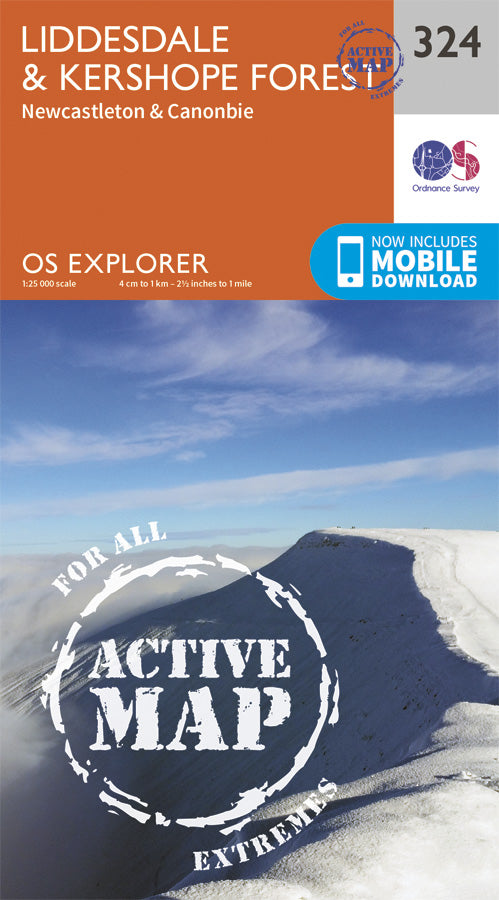 Carte de randonnée n° 324 - Liddesdale, Kershope Forest (Grande Bretagne) | Ordnance Survey - Explorer carte de randonnée Ordnance Survey Plastifiée