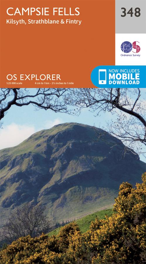 Hiking map No. 348 - Campsie Fells (Great Britain) | Ordnance Survey ...